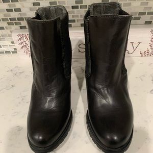 Brand new leather booties